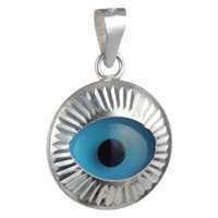 Pingente olho grego de prata móvel