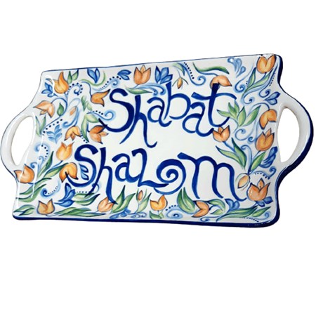 Bandeja de cerâmica para Shabat