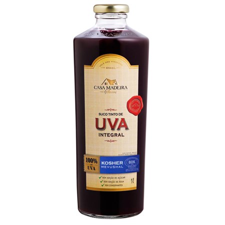Suco de Uva Integral Kosher (1L) - Caixa com 6 garrafas