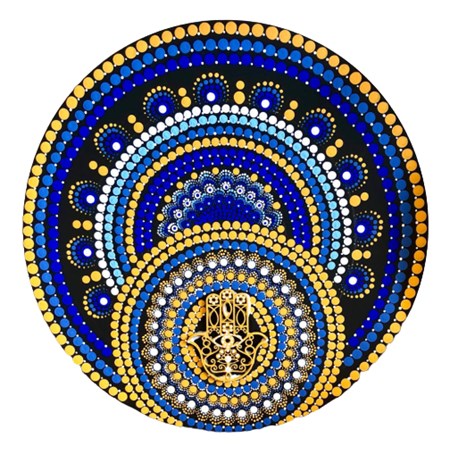 Mandala colorida grande - Hamsa
