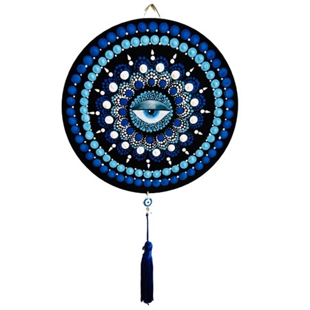 Mini Mandala olho grego - Azul