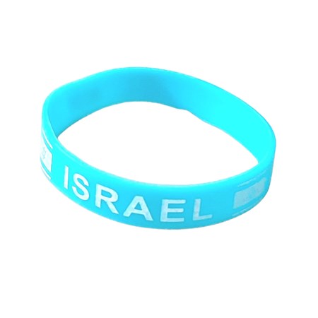 Pulseira de silicone Israel - Azul Claro