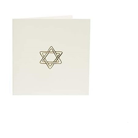 Cartão Luxo - Estrela de David - Bege