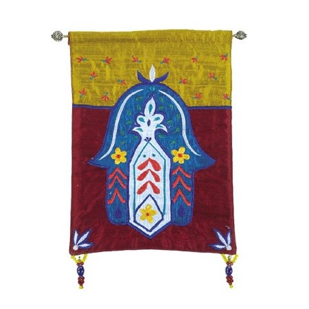 Banner de tecido Hamsa bordada (EMANUEL)